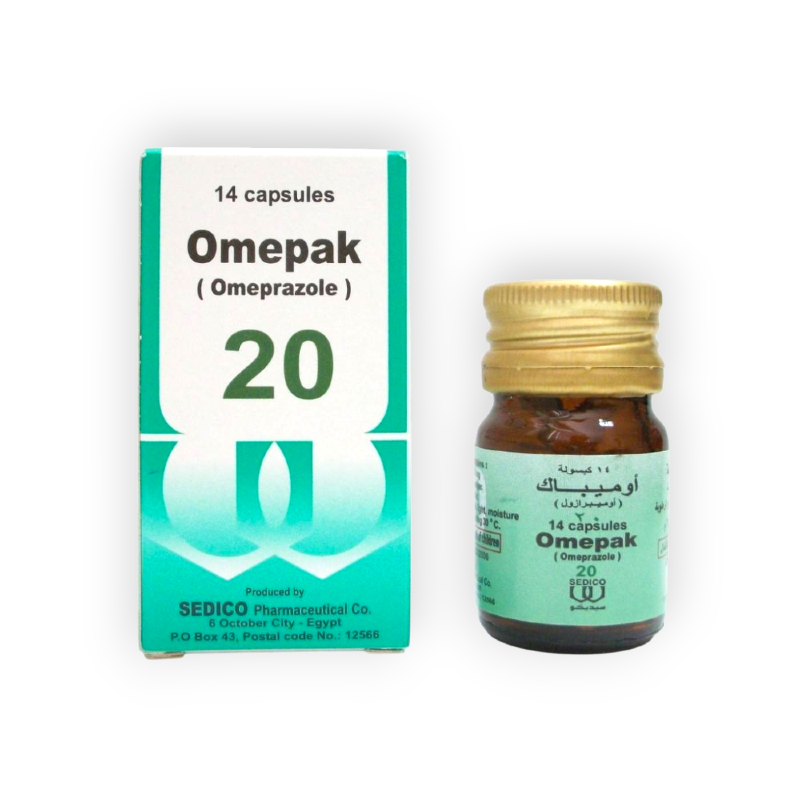 OMEPAK 20 MG 14 CAPSULES