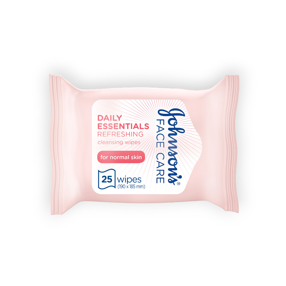 JOHNSON FACE CARE DAILY ESSENTIALS 25 WIPES