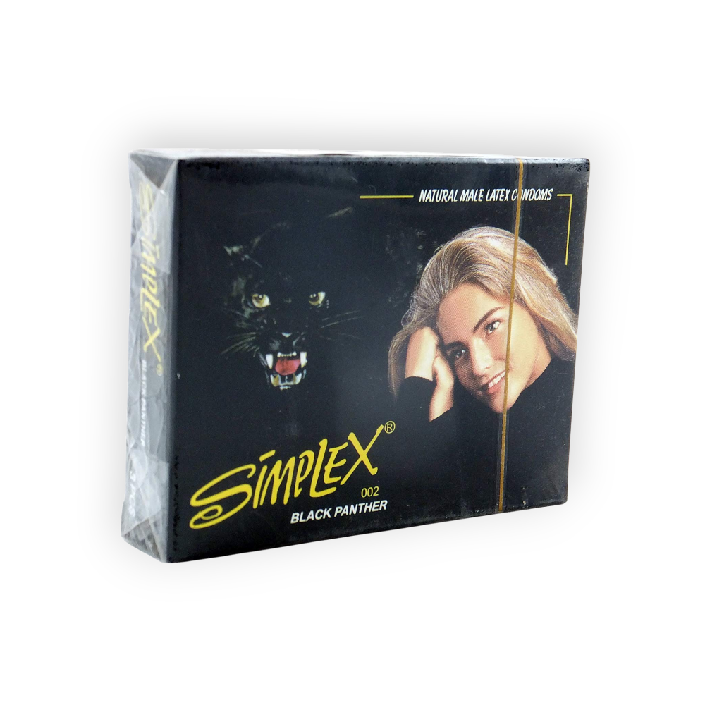 SIMPLEX CONDOM BLACK PANTHER 3  Piece