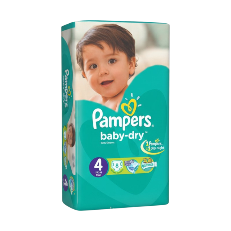 PAMPERS BABY DRY SIZE (4) 8 pieces