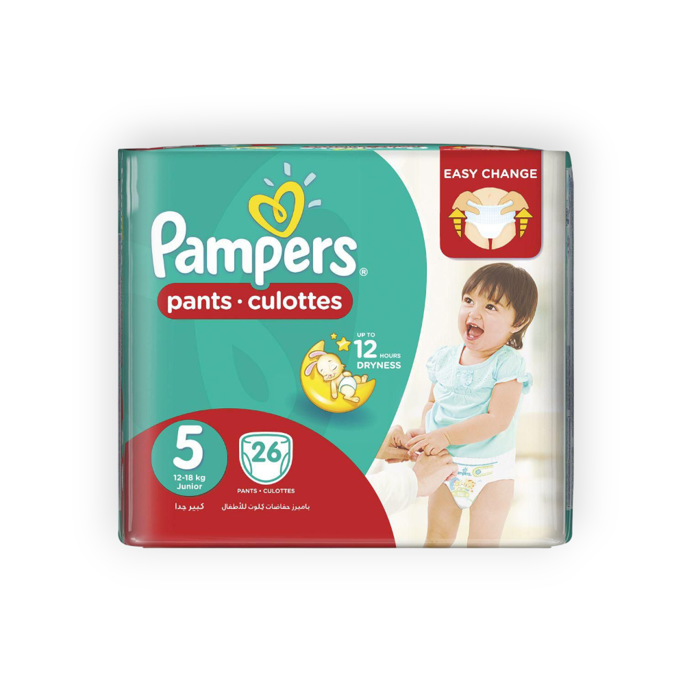 PAMPERS PANTS SIZE (5) 26  DIAPERPER