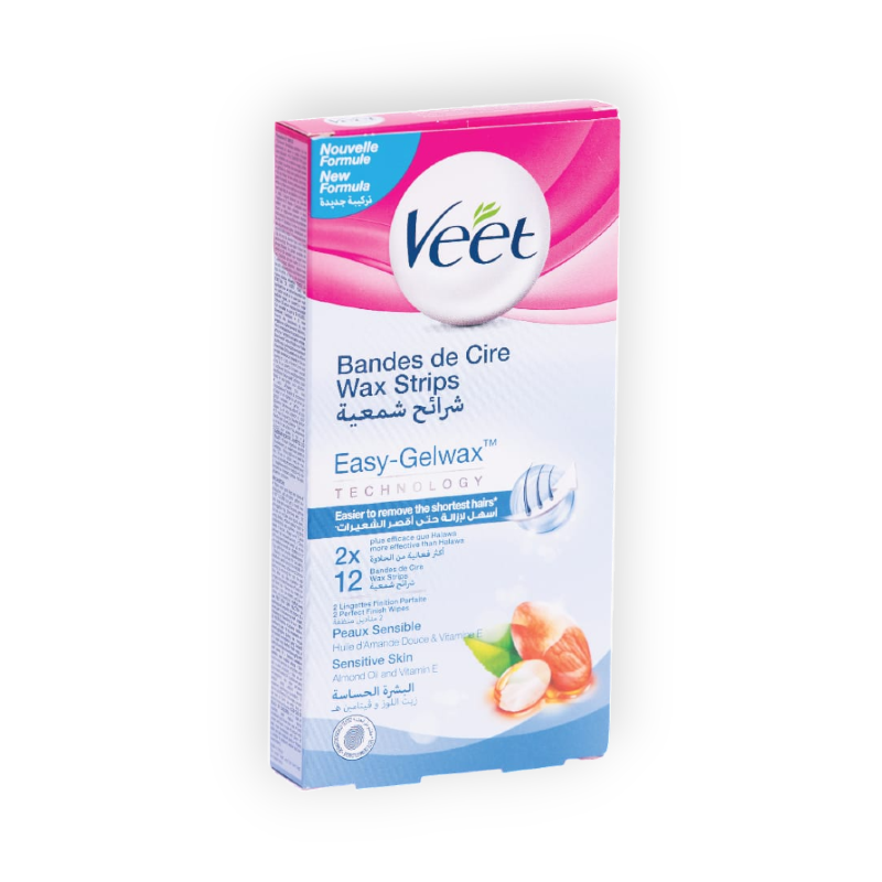 VEET WAX STRIPS SENSITIVE SKIN 12 STRIPS