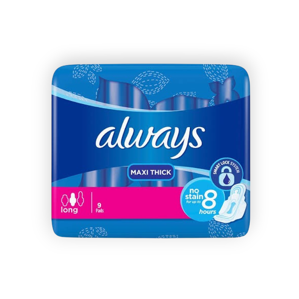 ALWAYS MAXI THICK COTTON 8 Piece LONG