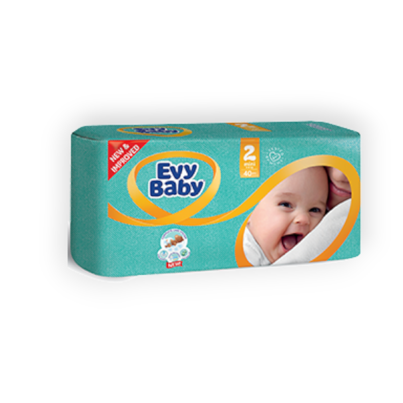 EVY BABY MINI SIZE (2) 3-6 KG 40 pieces  