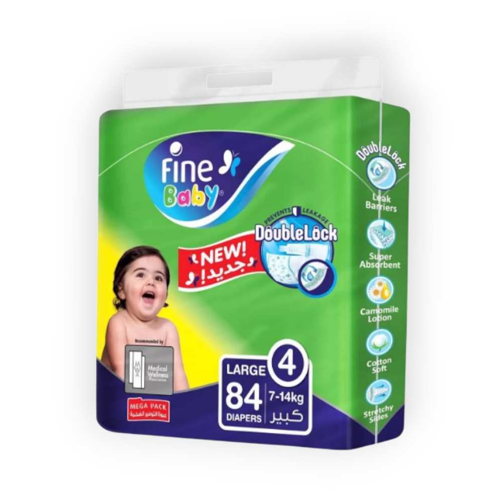 FINE BABY LARGE (4) 84  DIAPERPERS