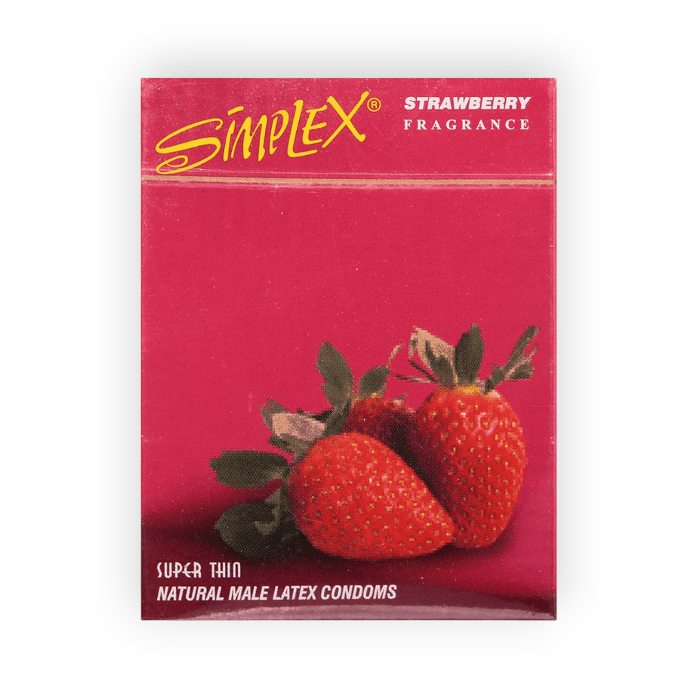 SIMPLEX CONDOM STRAWBERRY 3 Piece