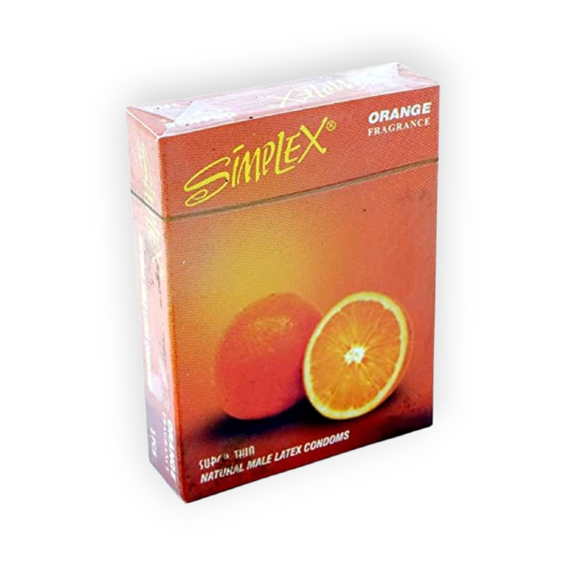 SIMPLEX CONDOM ORANGE 3 Piece