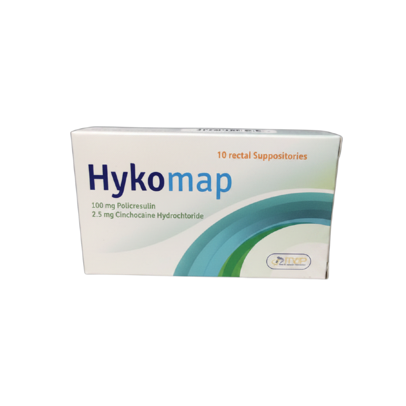 HYKOMAP 100 MG 10 SUPPOSITORIES