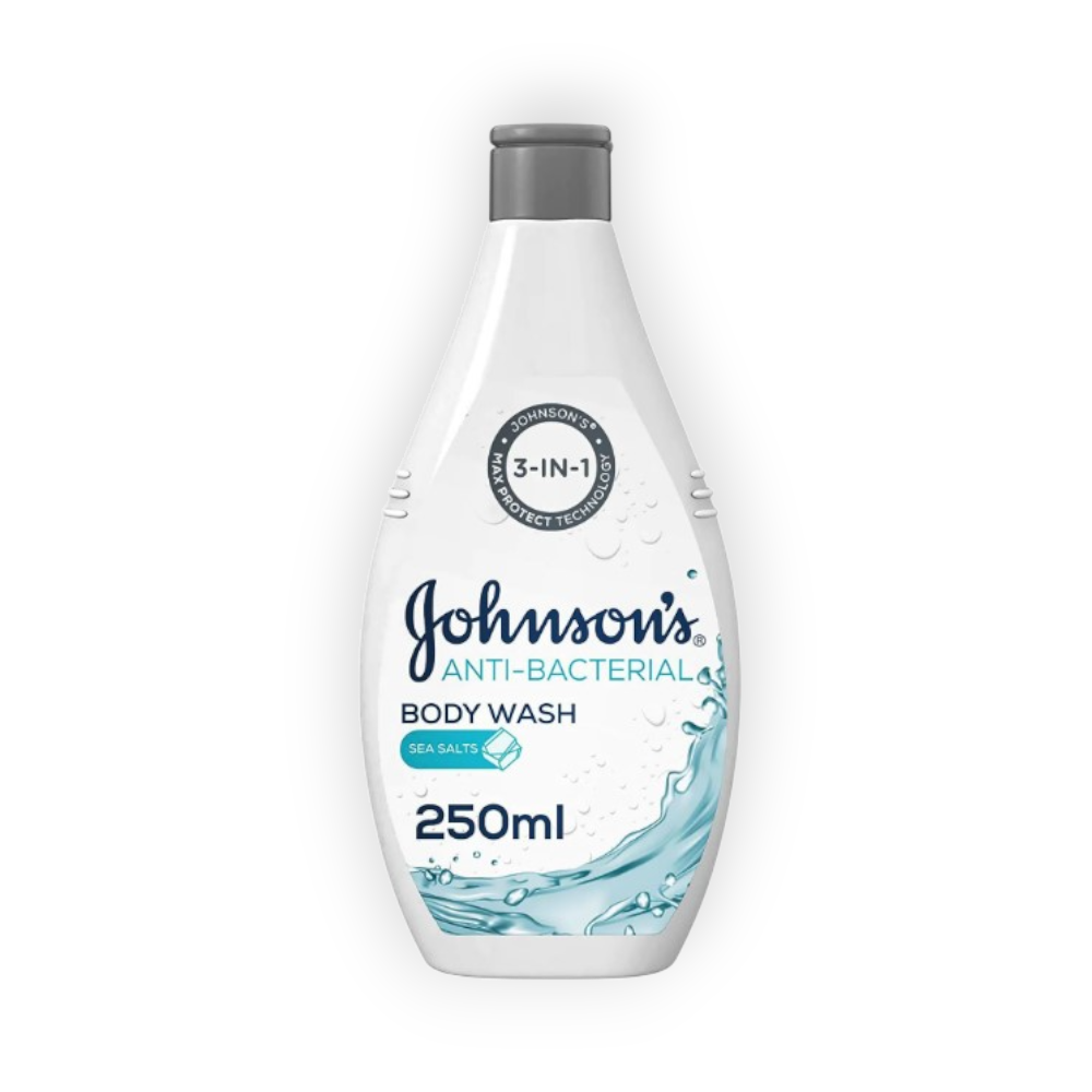 JOHNSONS ANTI-BACTERIAL SEA SALTS BODY WASH 250ML