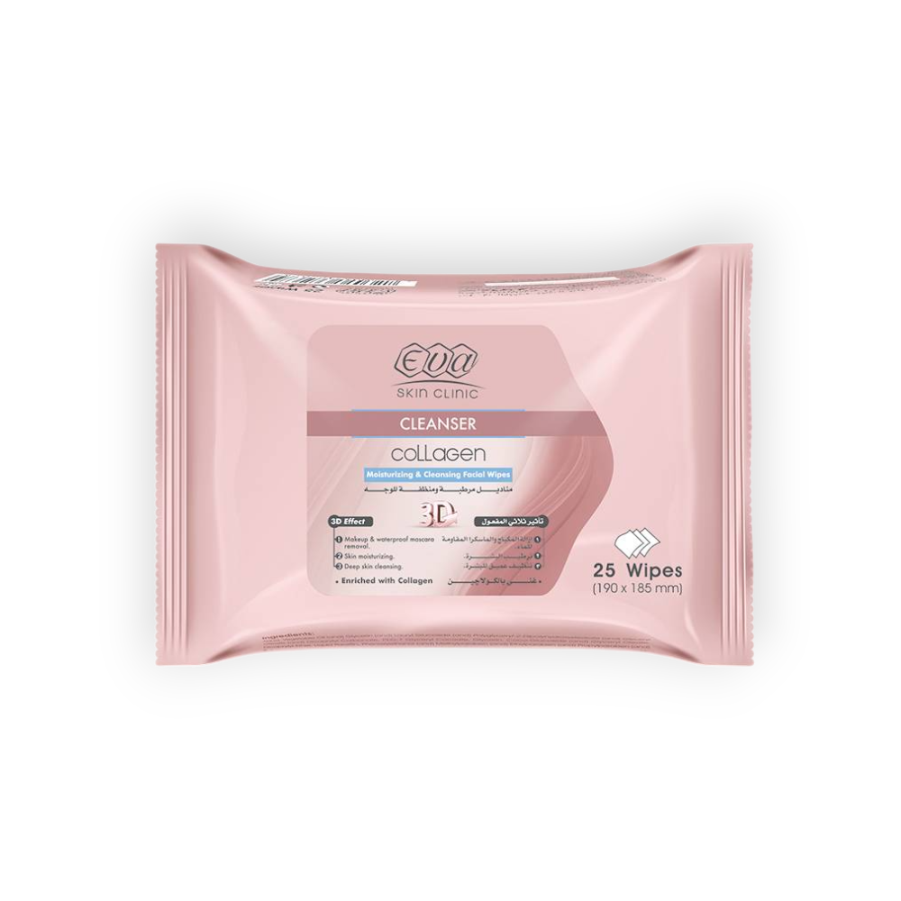 EVA COLLAGEN CLEANSER 25 WIPES