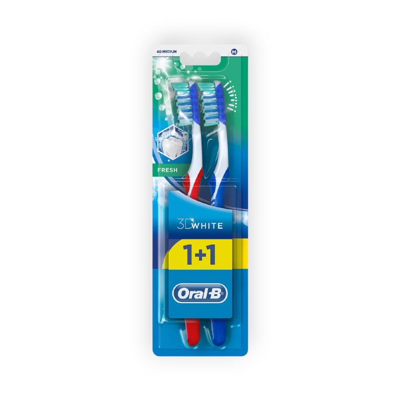 ORAL B 3D WHITE40 MEDUM 1+1FREE