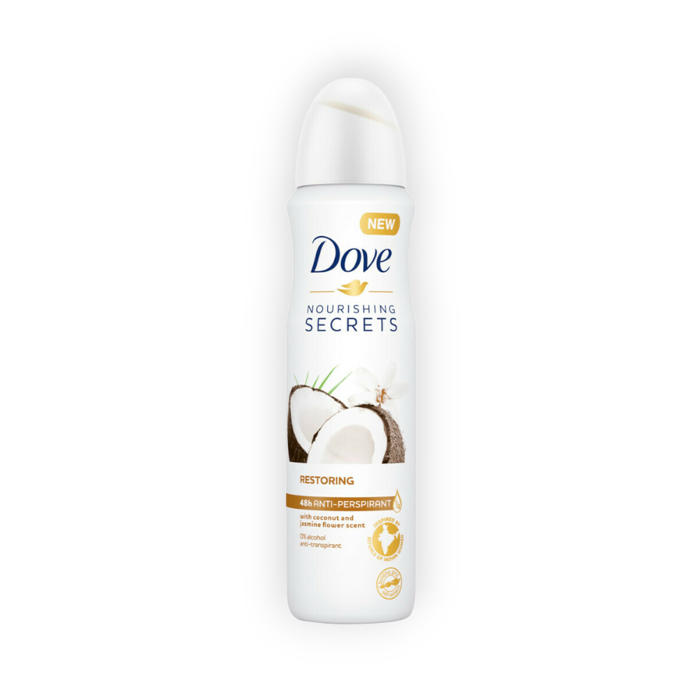 DOVE COCONUT&JASMINE FLOWER SPRAY 150ML DISCOUNT25%