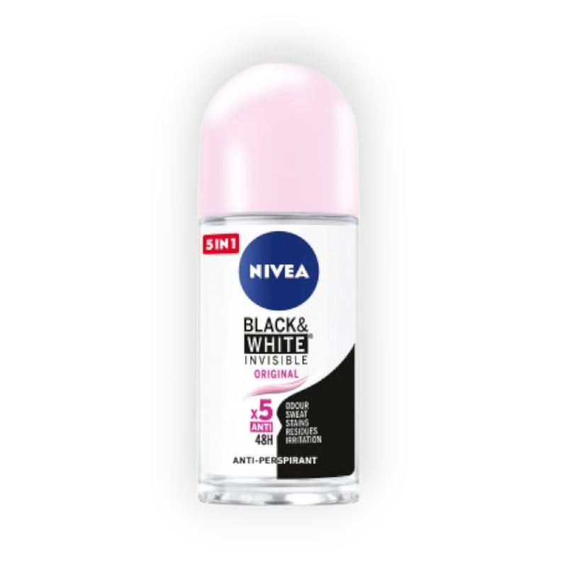 NIVEA ROLL BLACK &WHITE INVISIBLE  FOR WOMEN 50 ML
