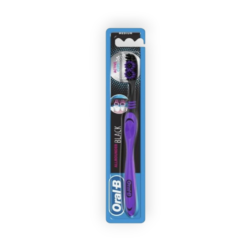 ORAL B ALLROUNDER BLACK TOOTH BRUSH MEDIEM