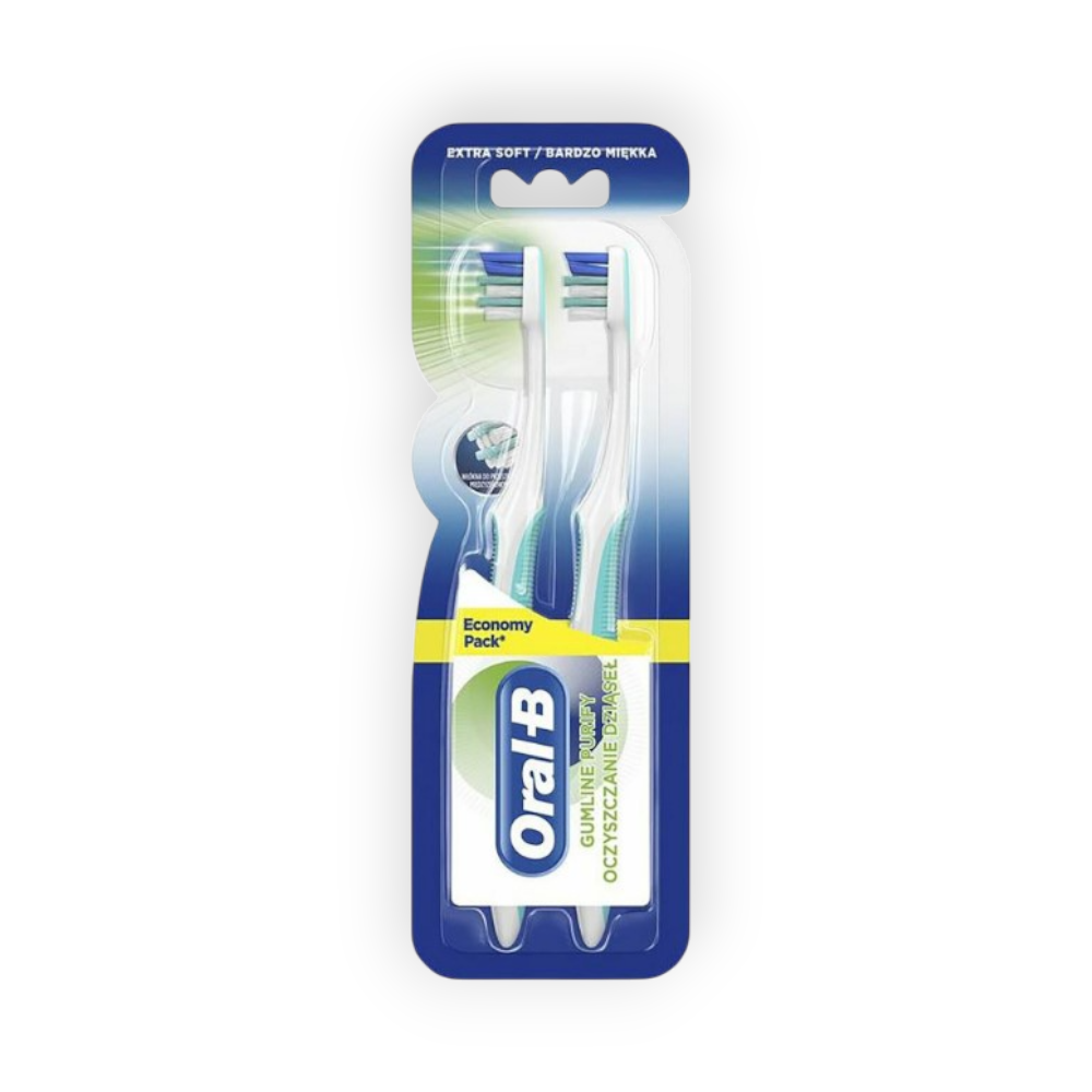 ORAL B GUMLINE PURIFY EXTRA SOFT TOOTH BRUSH 1+1FREE