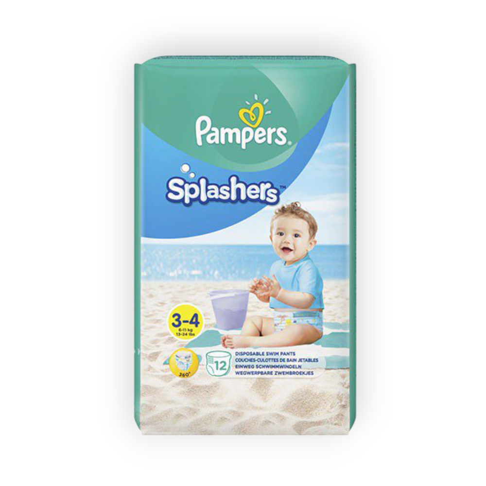 PAMPERS SPLASHERS (3-4) 12 pieces NEW