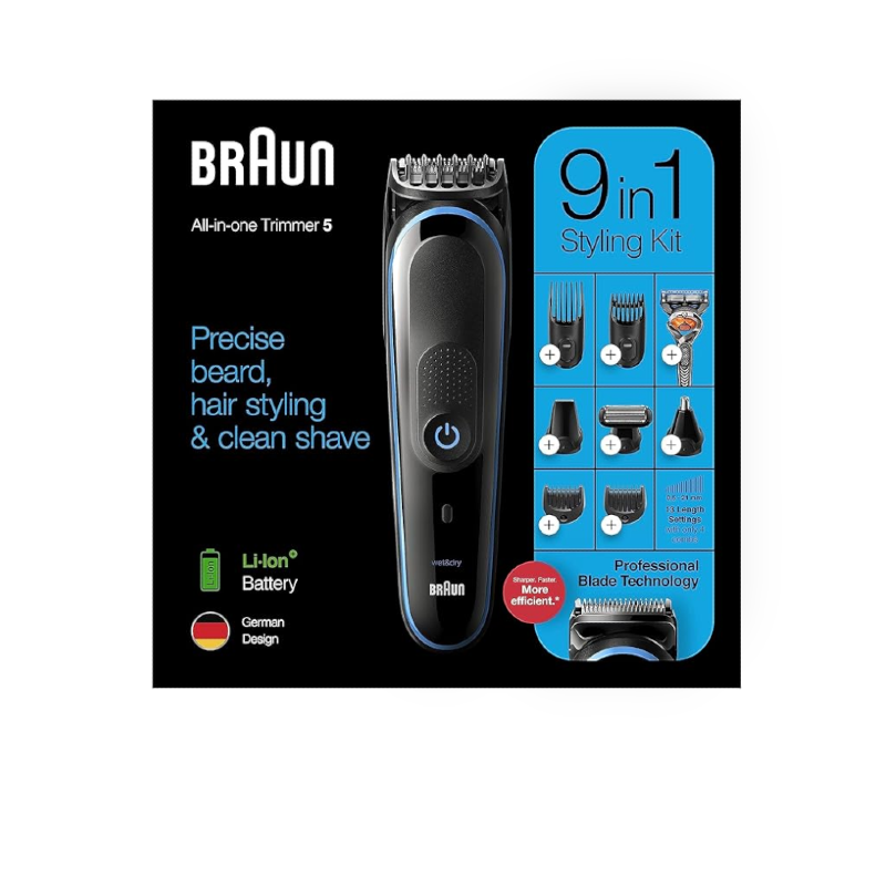 BRAUN AL-IN-ON TRIMMER 9 IN 1 STYLING KIT MGK 5280