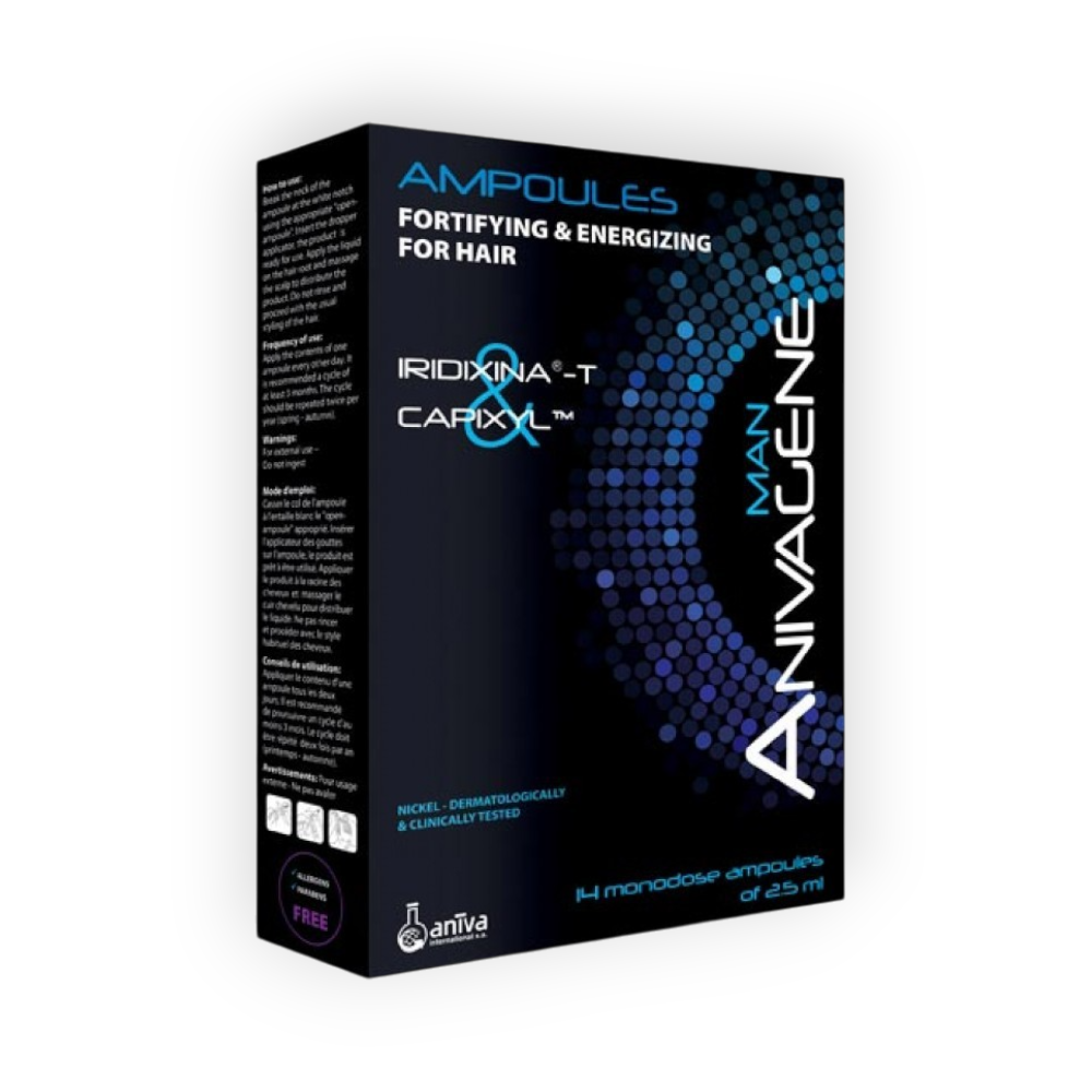 ANIVAGENE AMP. FOR HAIR MAN 14 AMP X 2.5 ML
