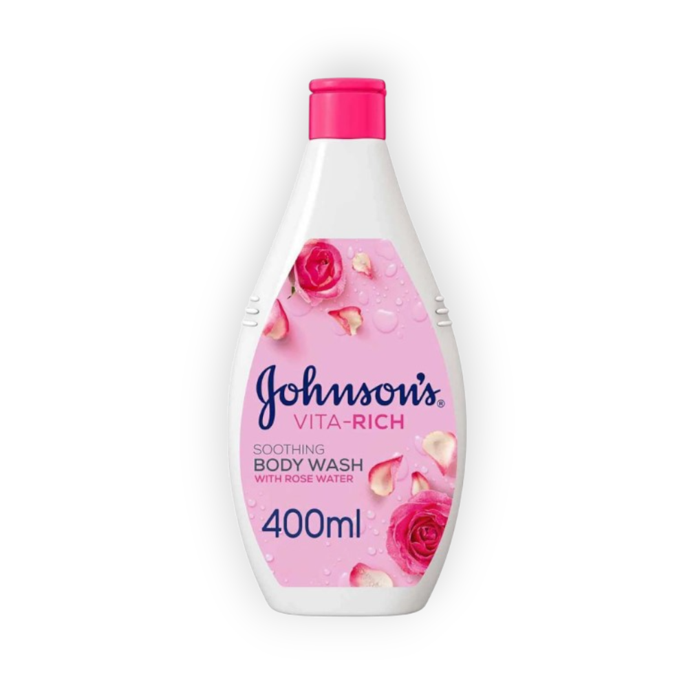 JOHNSON VITA-RICH BODY WASH ROSE WATER 400ML