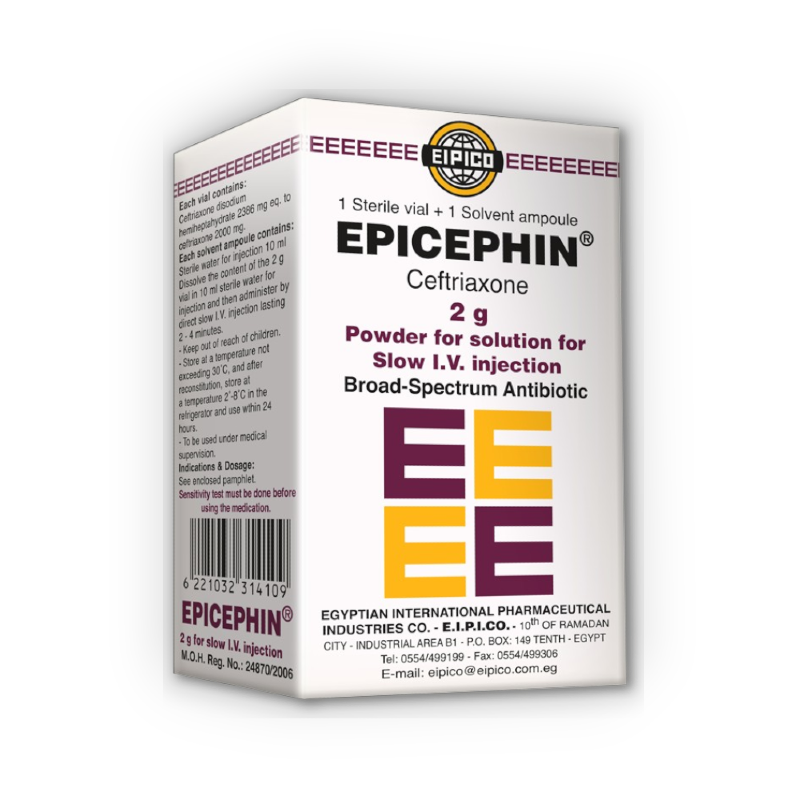 EPICEPHIN  2 GM  I. V.  1 VIAL + 1 AMP