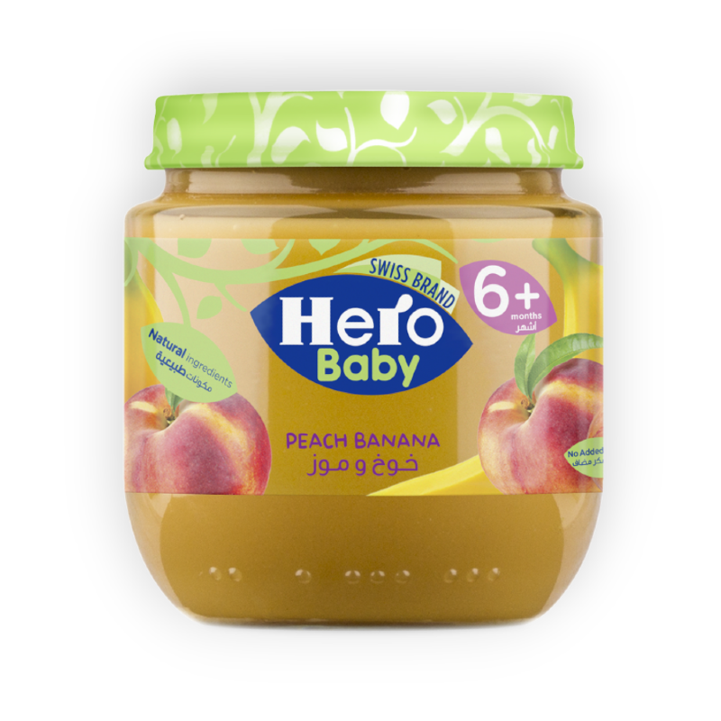 HERO BABY PEACH AND BANANA 130 GM خوخ وموز