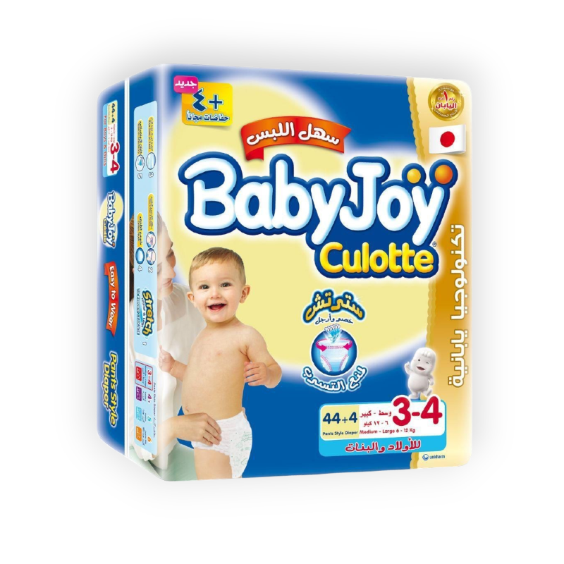 BABY JOY CULOTTE 44+4 MEDIUM-LARGE 3-4  DIAPERPER