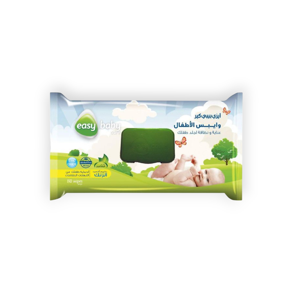 EASY BABY CARE ZINC OXIDE WIPES 80 pieces