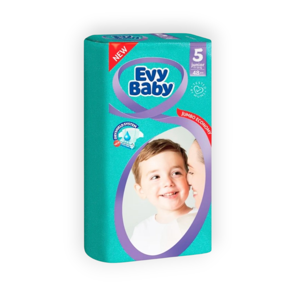EVY BABY JUNIOR SIZE (5) 11-25 KG 48 pieces  