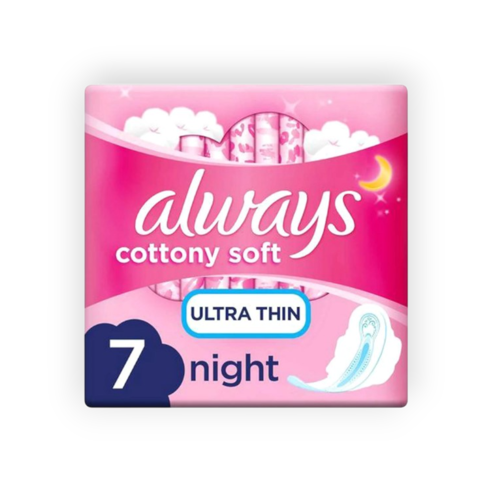 ALWAYS ULTRA THIN COTTON WINGS LONG NIGHT 7Piece