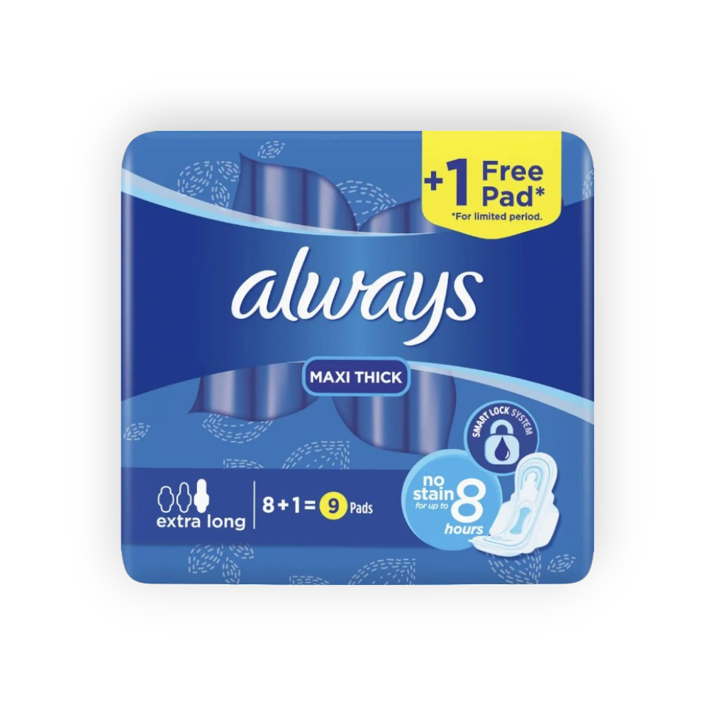 ALWAYS MAXI THICK EXTRA LONG 8+1 Piece