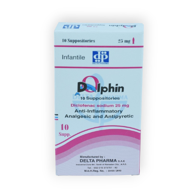 DOLPHIN 25 MG 10 SUPPOSITORIES