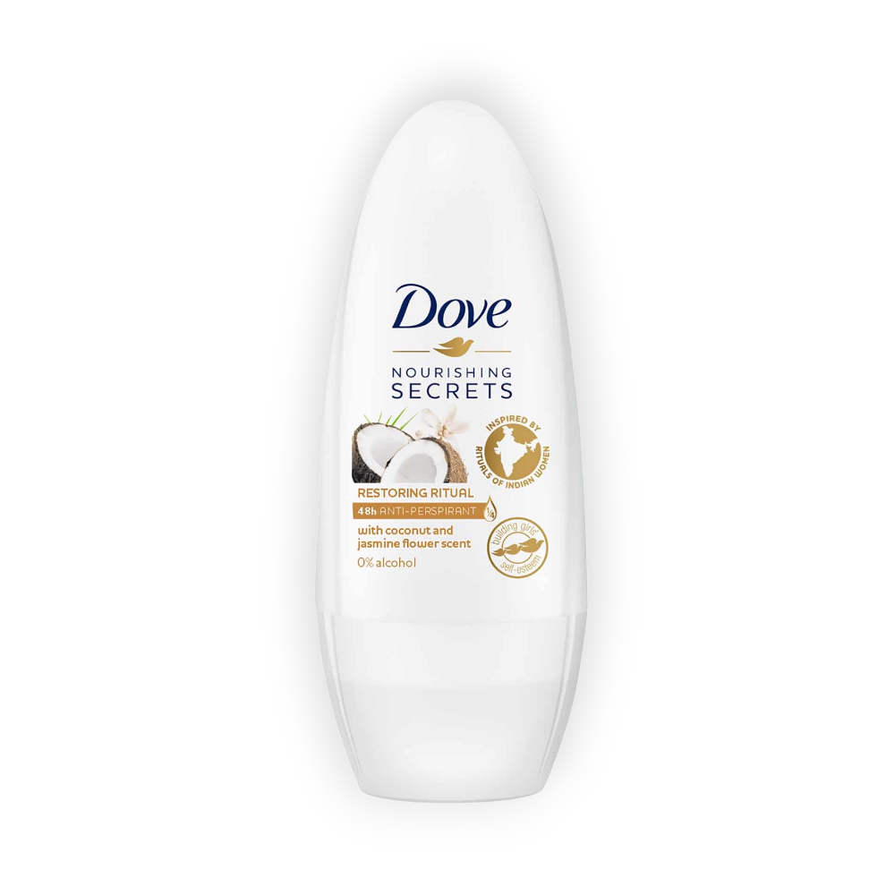 DOVE ROLL ON WITH COCONUT&JASMINE FLOWER SCENT50ML