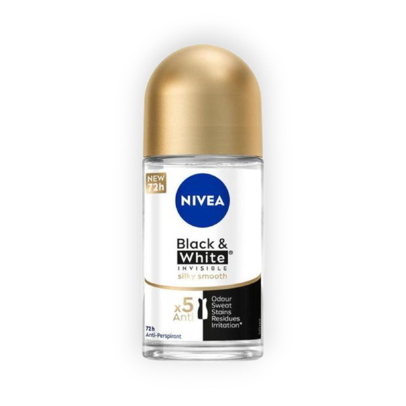 NIVEA ROLL ON BLACK&WHITE SILKY SMOOTH WOMEN 50ML