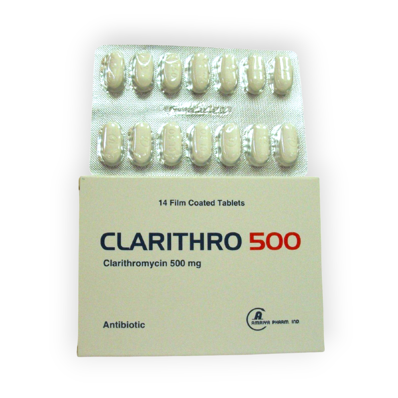 CLARITHRO 500 MG 14 TABLET