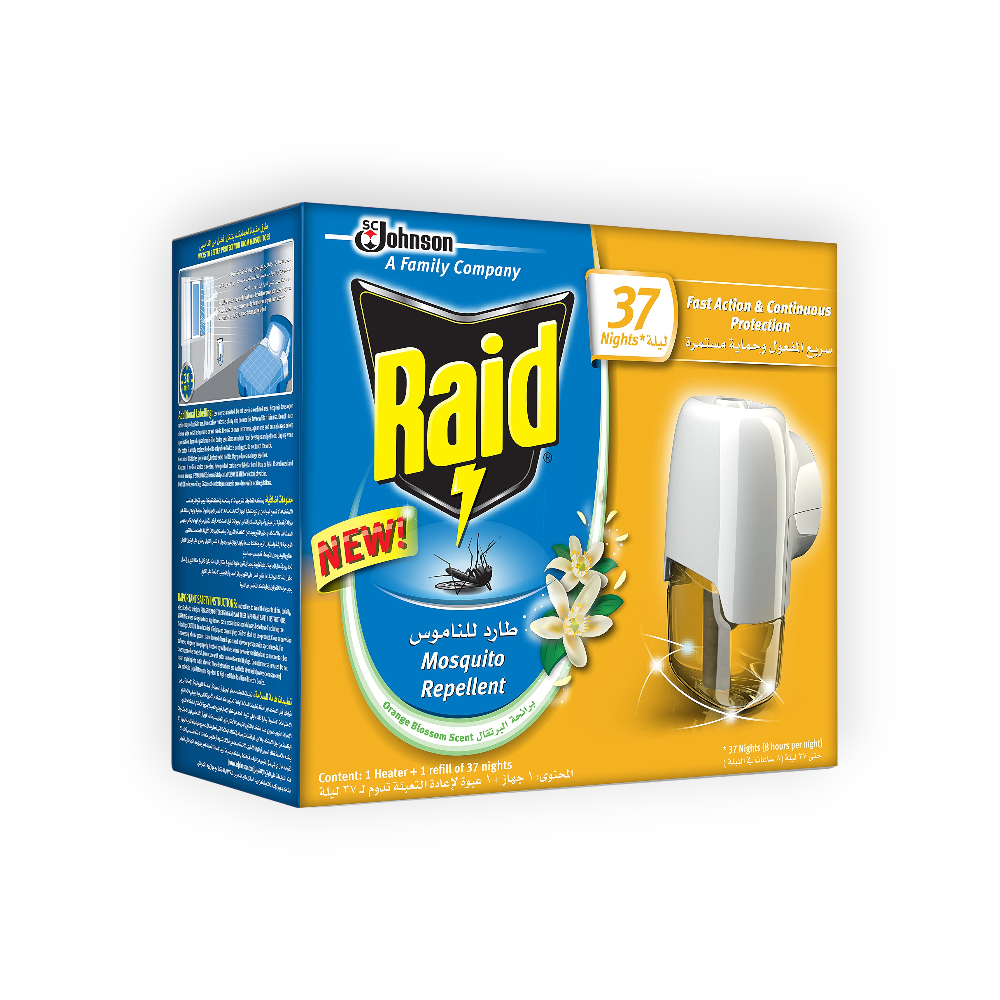 RAID NEW EUCALYPTUS ORANGE SCENT ELECTRIC DEVICE