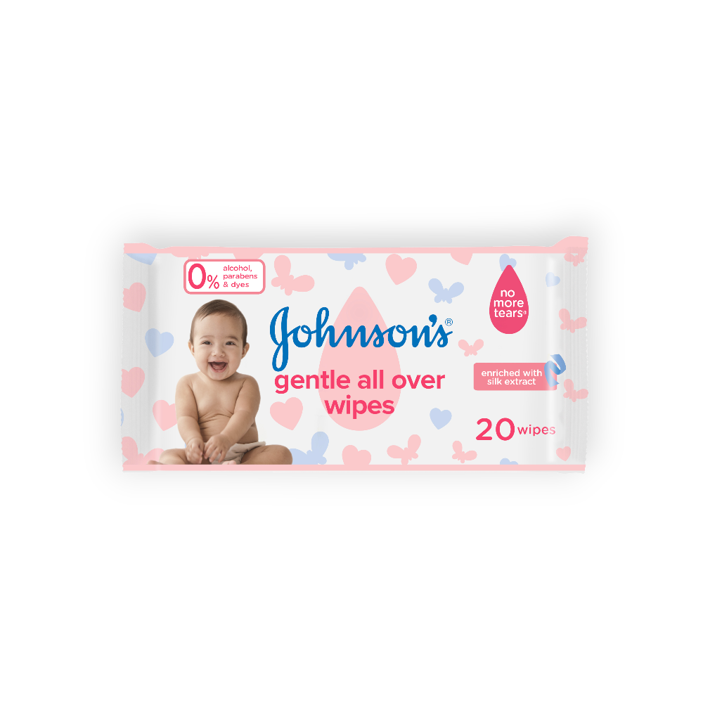 JOHNSONS BABY WIPES 20 WIPES