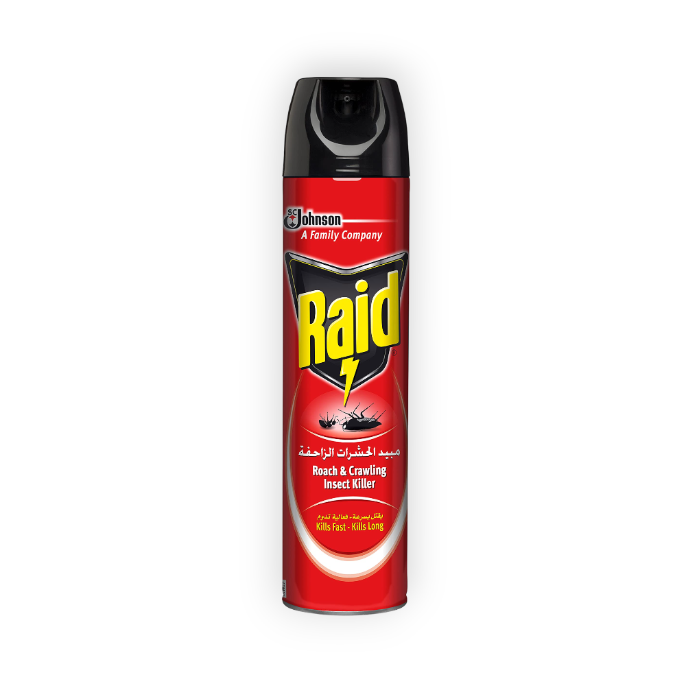 RAID ROACH & CRAWLING SPRAY 300ML RED