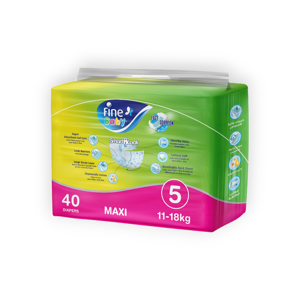 FINE BABY (5) MAXI 40  DIAPERPER