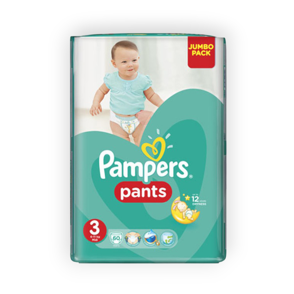 PAMPERS PANTS MIDI (3)- 60  DIAPERPER