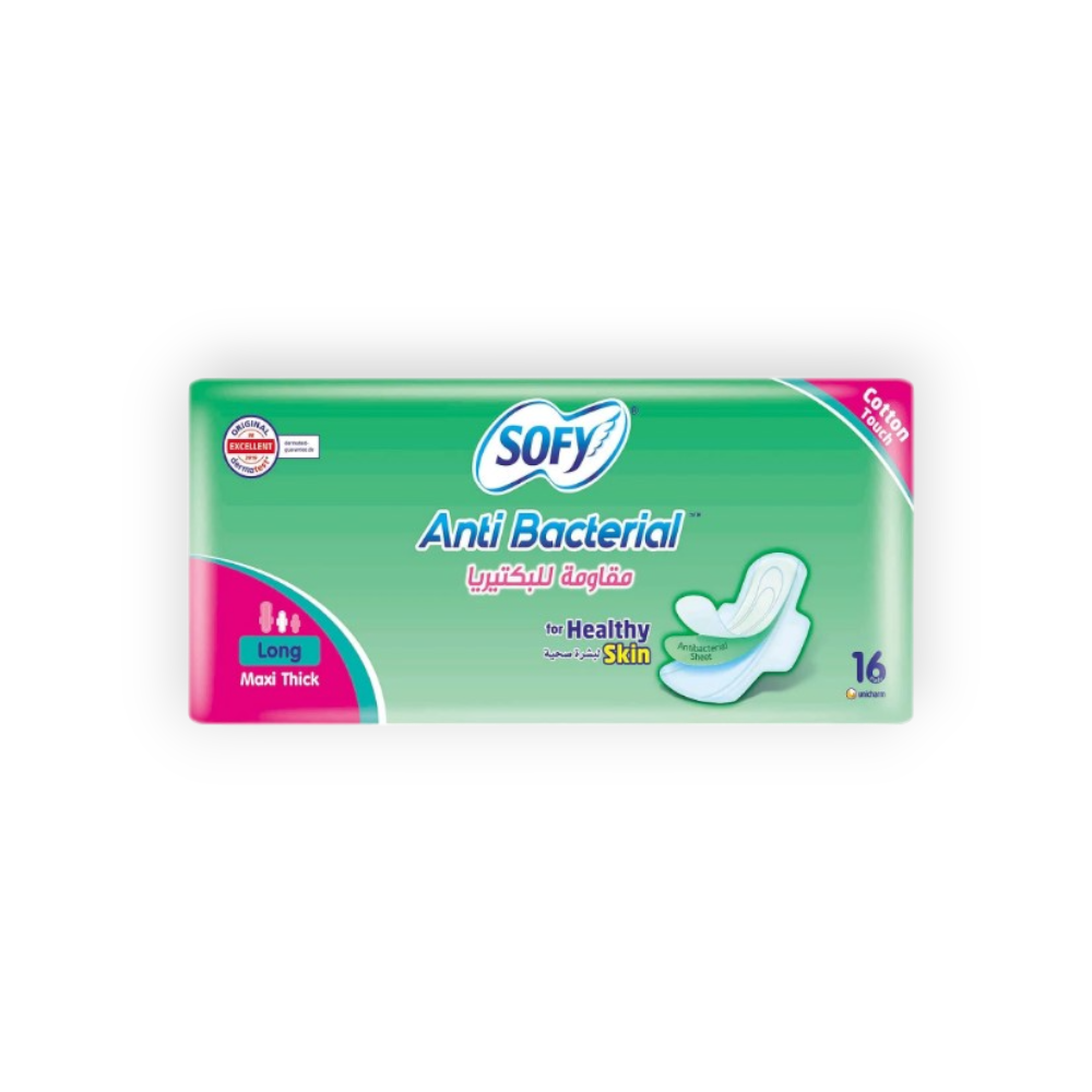 SOFY ANTI BACTERIAL REGULAR MAXI THICK 16PADS