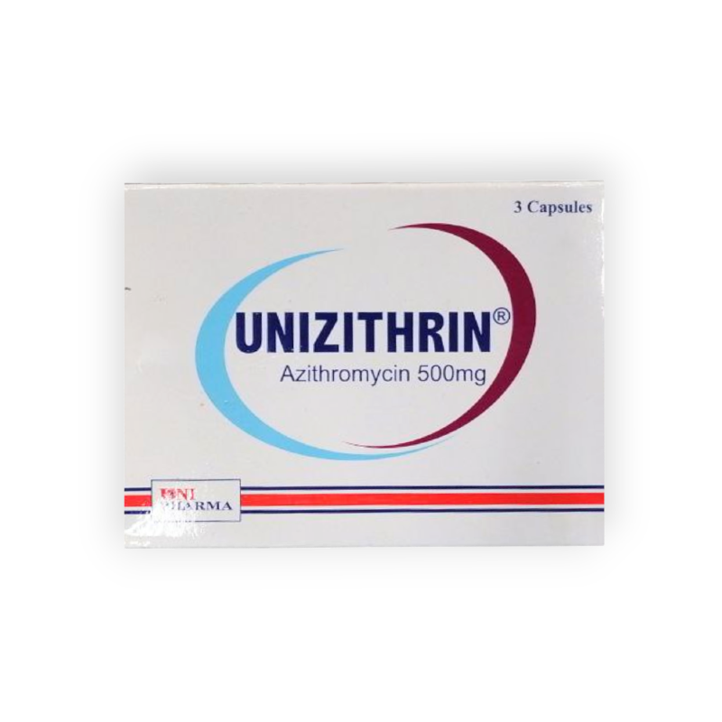 UNIZITHRIN 500 MG 3 CAPSULES
