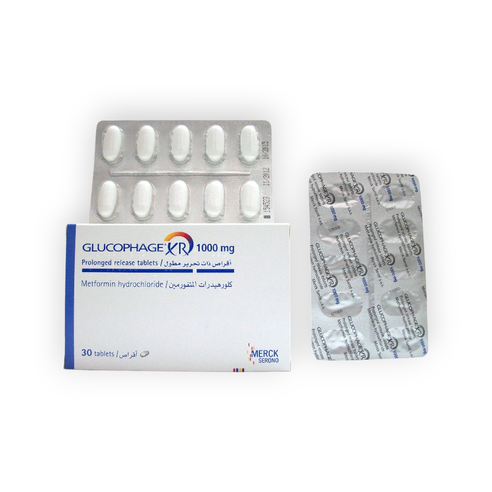 GLUCOPHAGE XR 1000 MG 30 TABLET