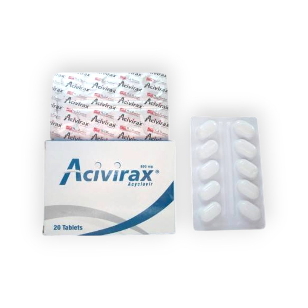 ACIVIRAX 800 MG 20 TABLET