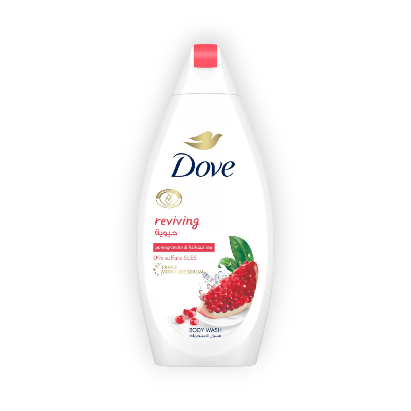 DOVE BODY WASH POMEGRANATE 500ML