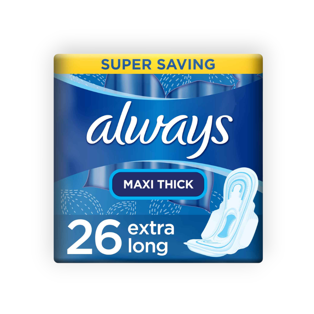 ALWAYS MAXI THICK EXTRA LONG 26 Piece OFFER 16%