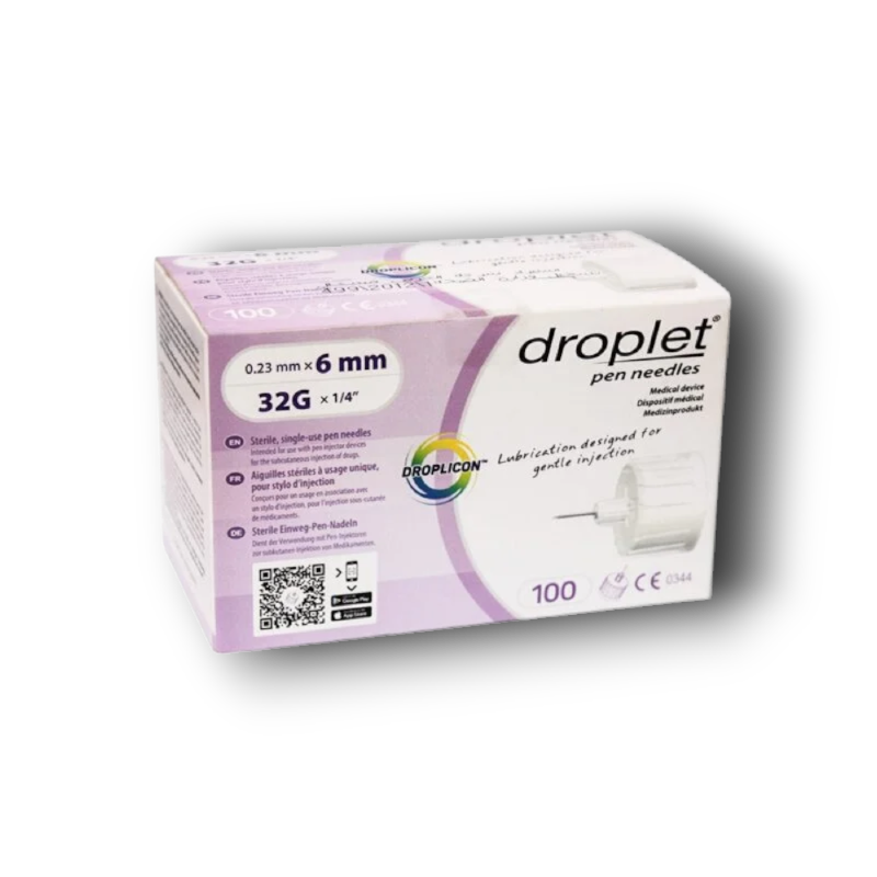 DROPLET PEN NEEDLES 6 MM 100 PIECES