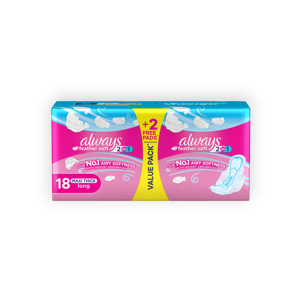 ALWAYS FEATHER SOFT2IN1 MAXI THICK EXTRA LONG18Piece