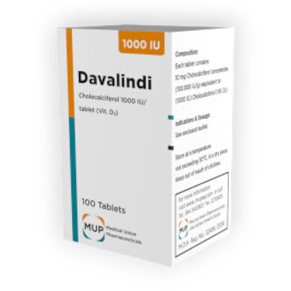 DAVALINDI 1000IU VITD3 100TAB