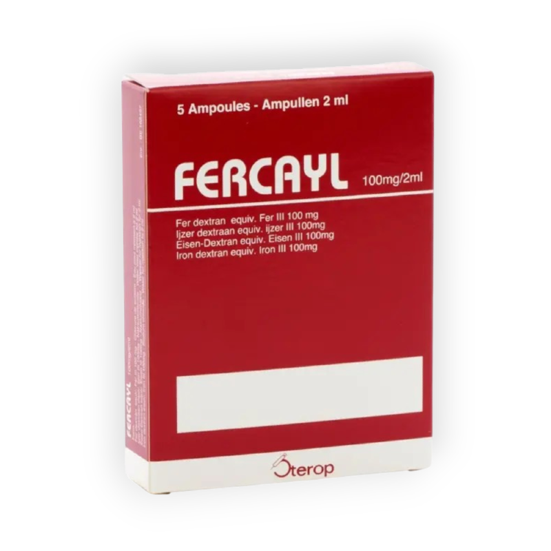 FERCAYL 100 MG/2 ML  5 AMPULES