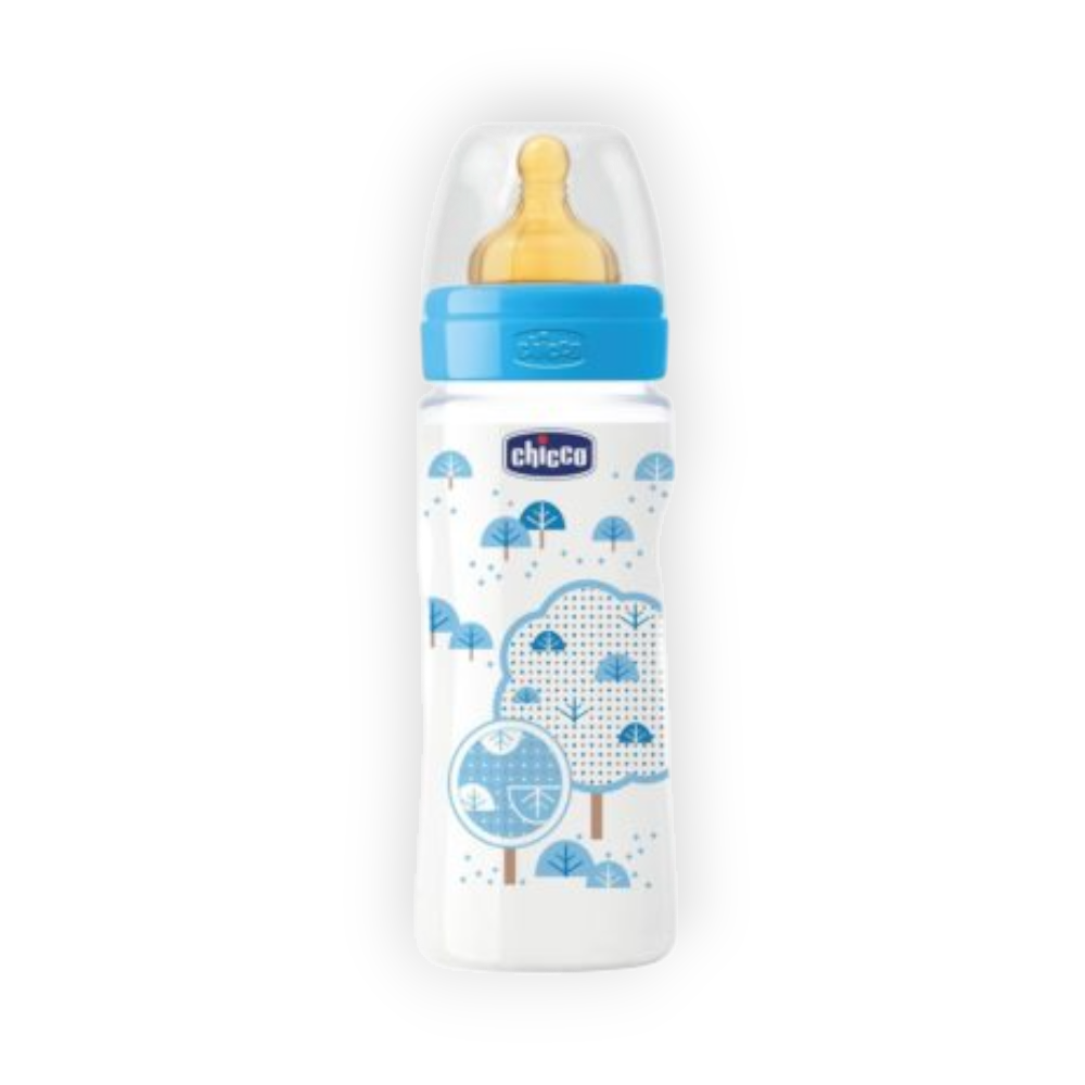 CHICCO BIBERON WELL BEING (4+MONTH) 330ML (LATEX-BOY)